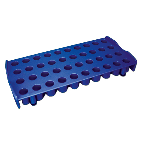 Globe Scientific Workstation Rack for CryoCLEAR vials, Polycarbonate (PC), 40-Place (10x4 format), BLUE Image